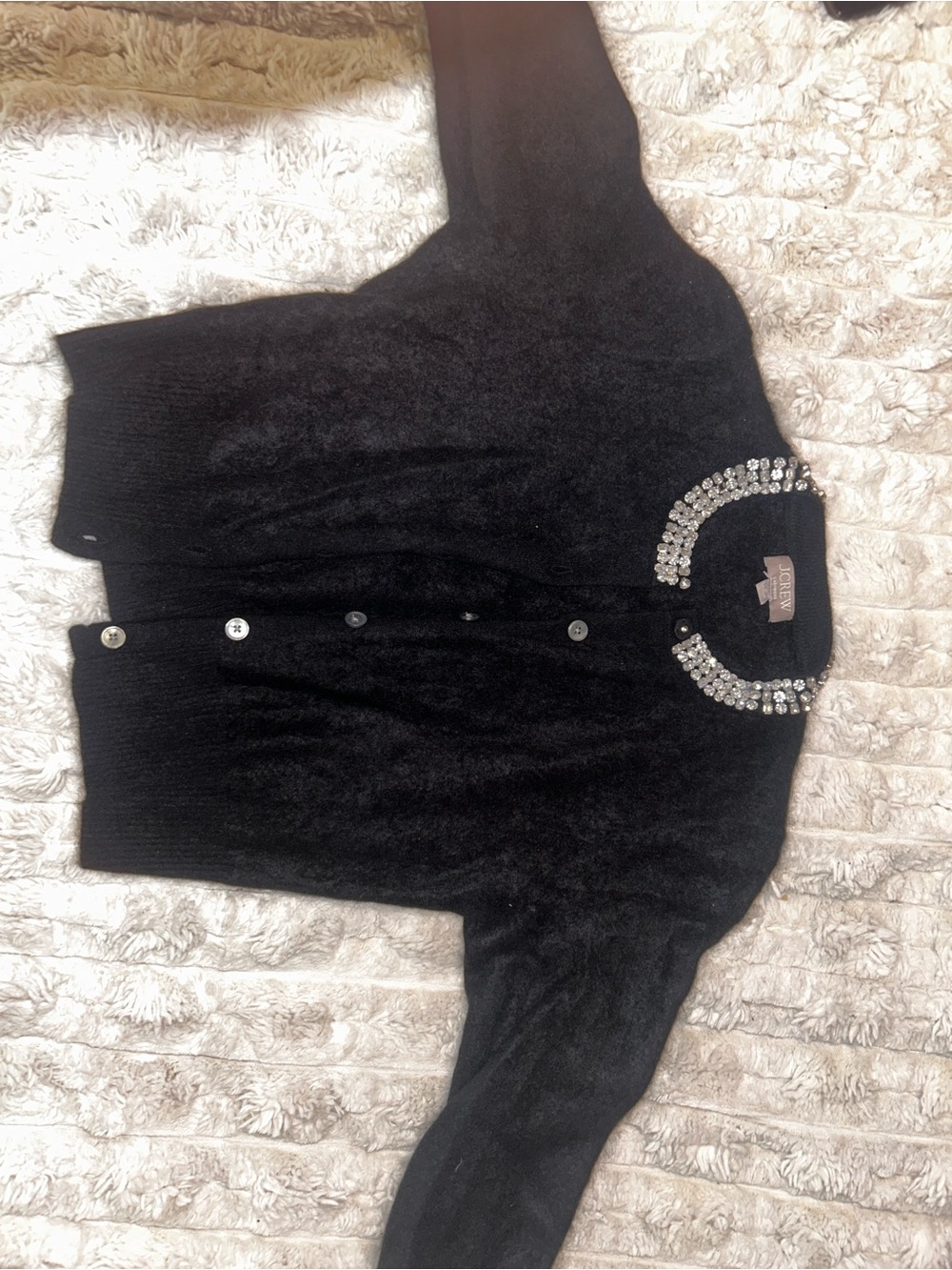 JCREW Embellished Black Women’s Sweater Cardigan